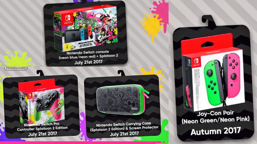 Nintendo Switch Splatoon 2 temalı ürünleri piyasaya sürdü.
