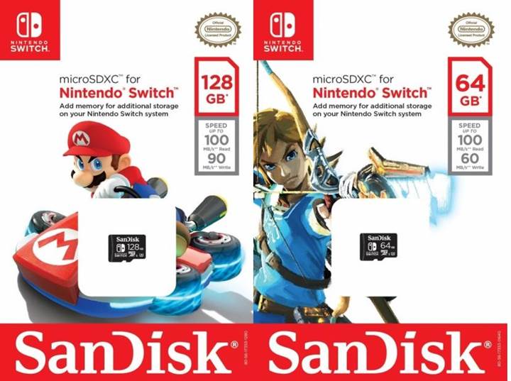 SanDisk’ten Nintendo Switch için özel microSD kartlar  