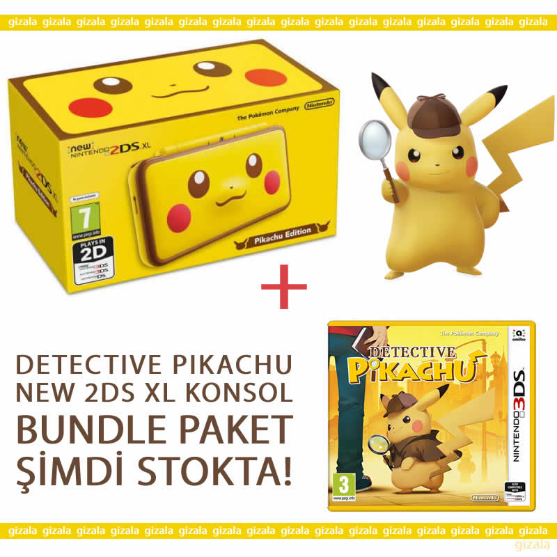 Detective Pikachu 3DS Oyun New 2DS XL Pikachu Edition Konsol Bundle Paket Çıktı!