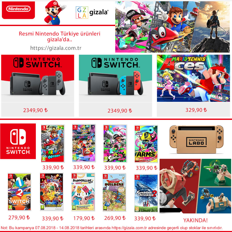 Nintendo Türkiye ürünleri satışa sunuldu!